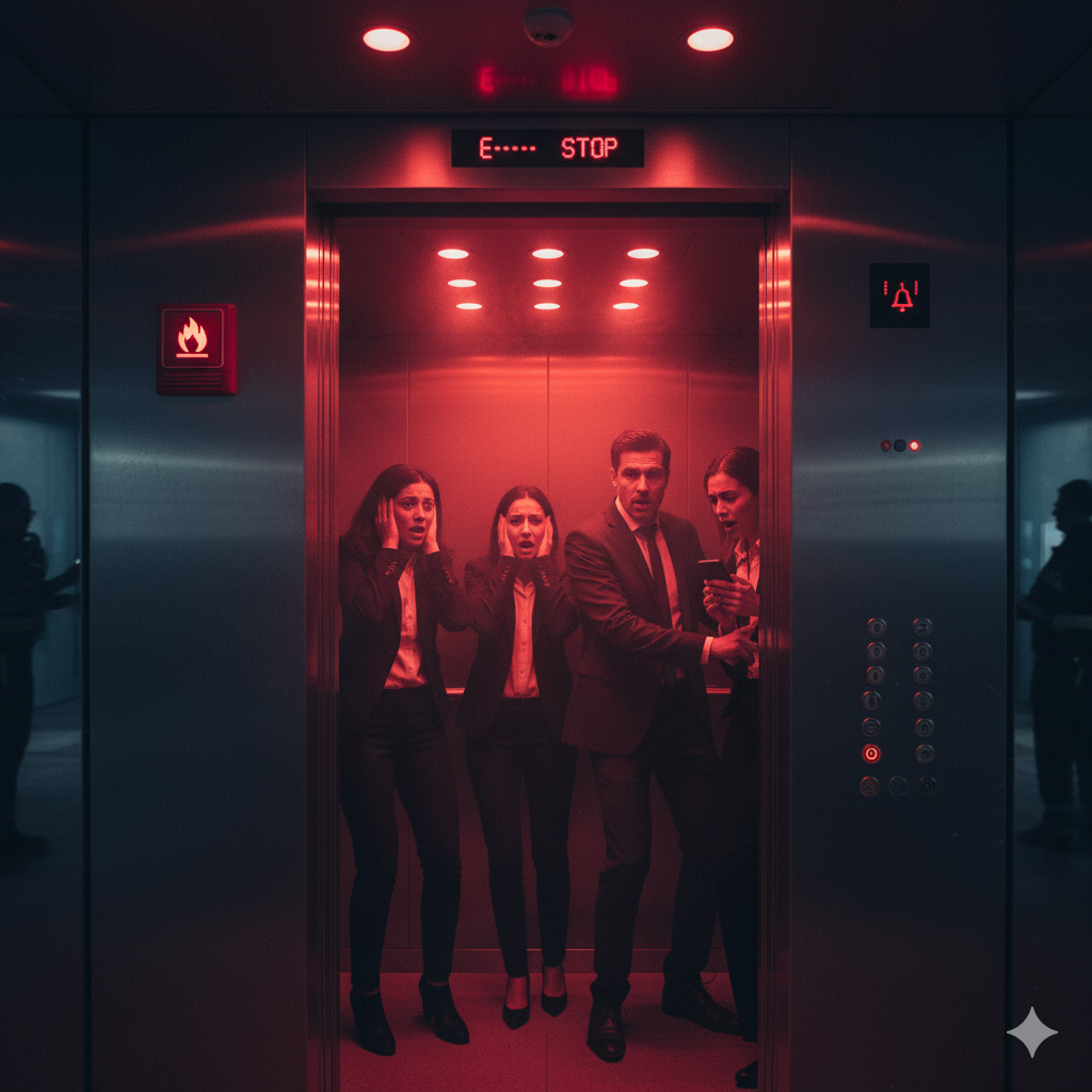 Is fire alarm sounds and elevator stops: The Safety Connection 2 is fire alarm sounds and elevator stops